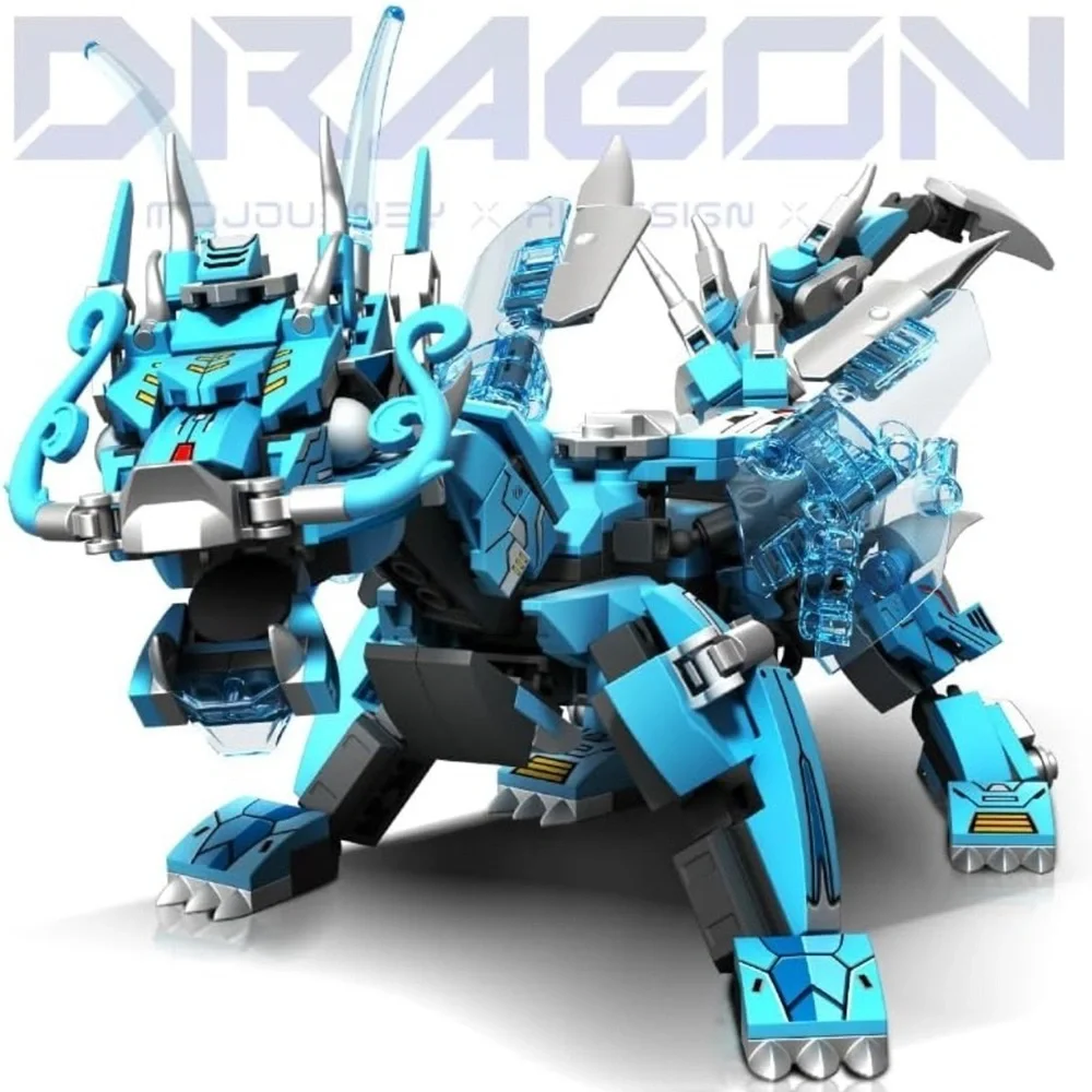 Dragon Mecha Transforming Mechanical Robot Dragon Model Building Block Set NEW